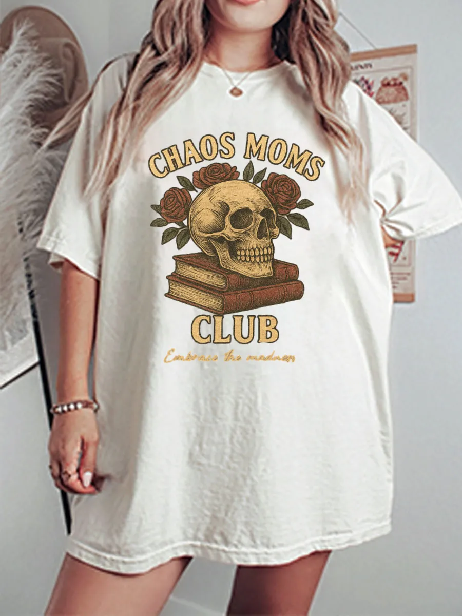 Vintage Mom Club Oversize Graphic Tee