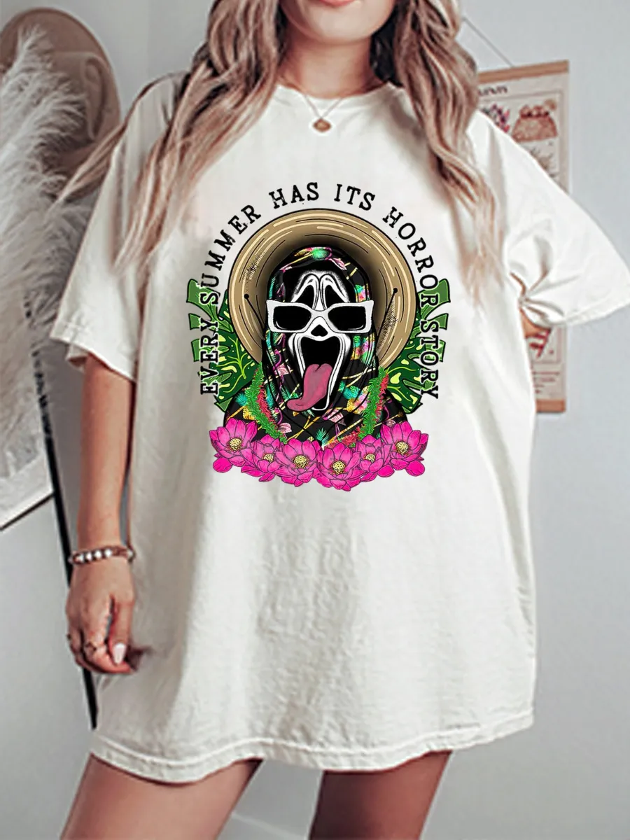 Vintage Summer Horror Story Oversize Graphic Tee