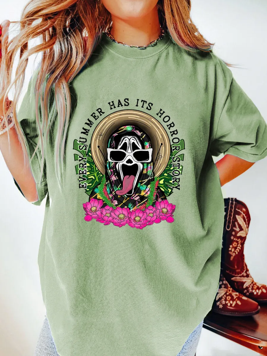 Vintage Summer Horror Story Oversize Graphic Tee