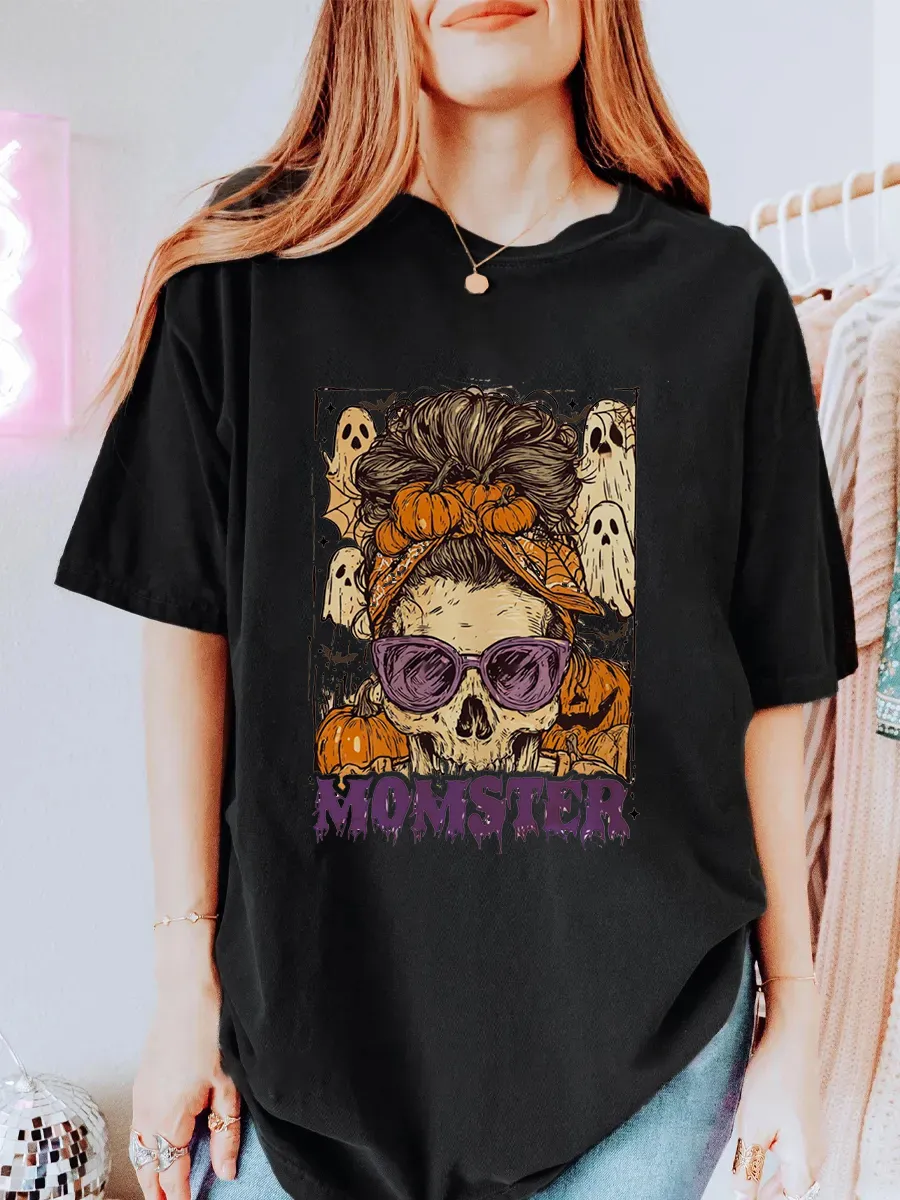 Vintage Momster Skull Oversize Graphic Tee