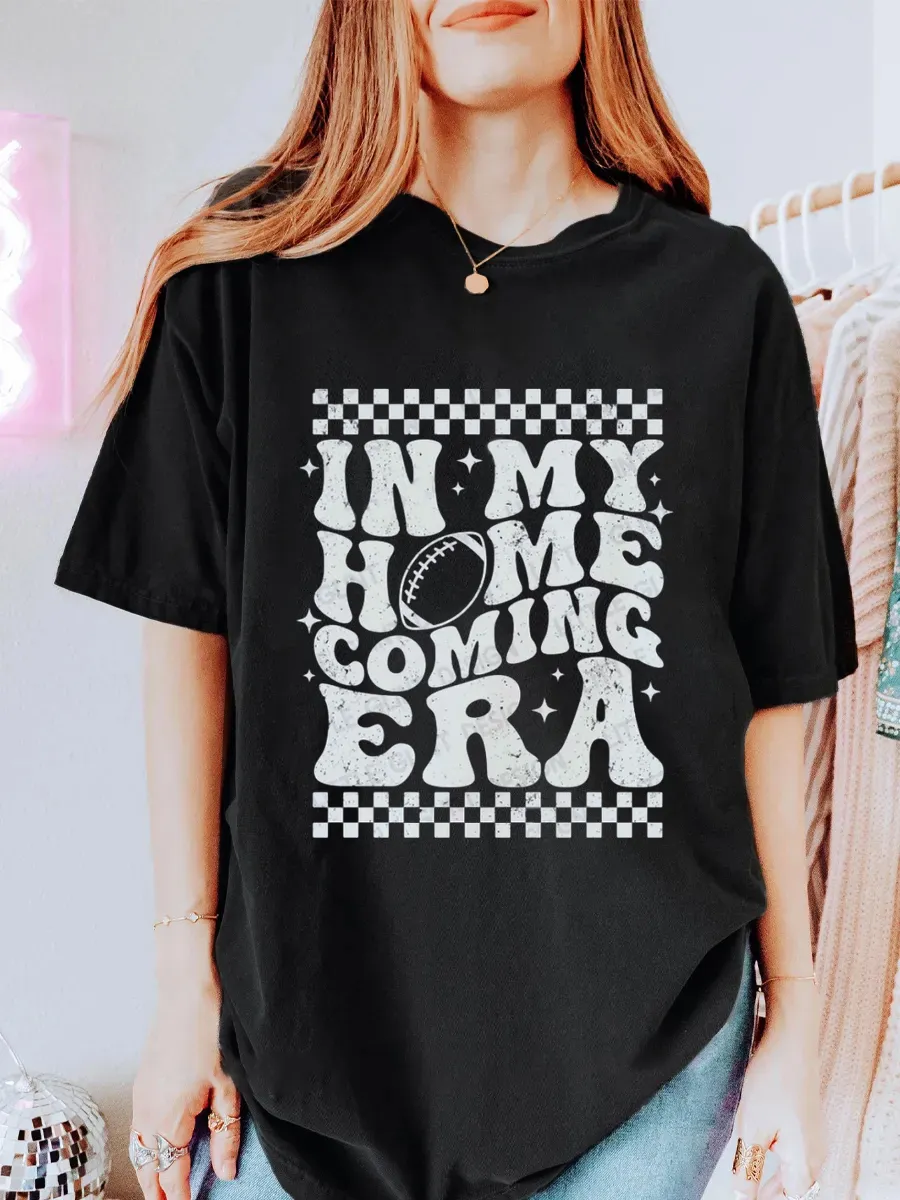 Vintage In My Homecoming Era Oversize Graphic Tee