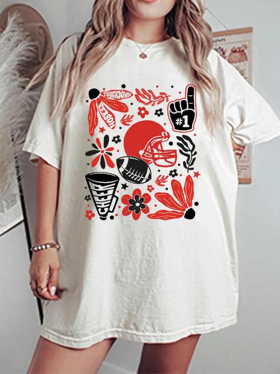 Vintage Game Day Oversize Graphic Tee