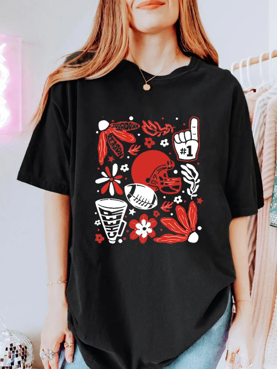 Vintage Game Day Oversize Graphic Tee