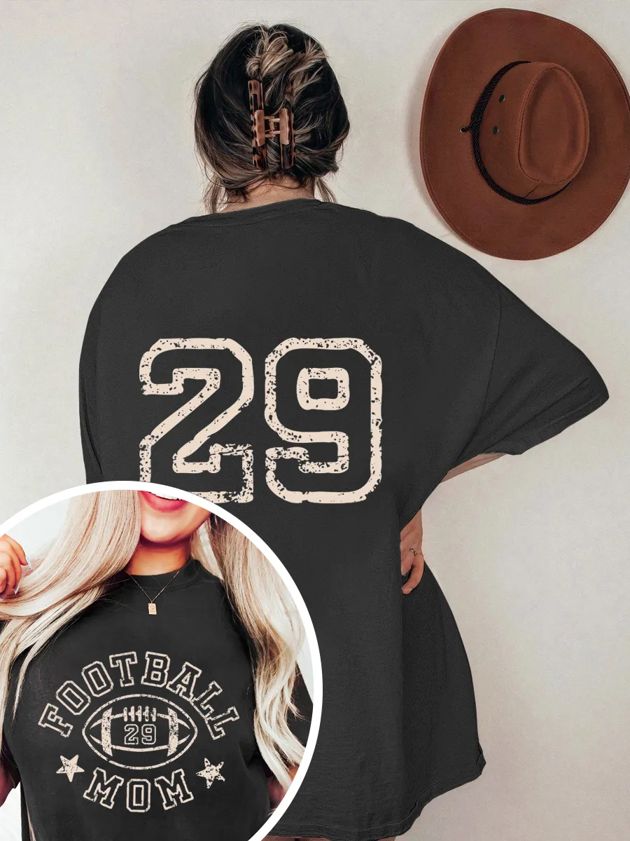 Vintage Football Mom Oversize Graphic Tee