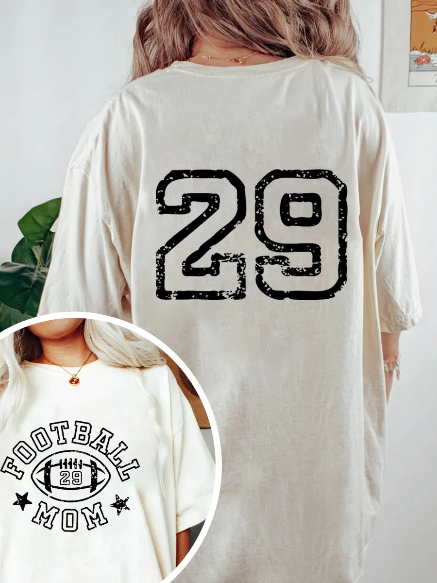 Vintage Football Mom Oversize Graphic Tee