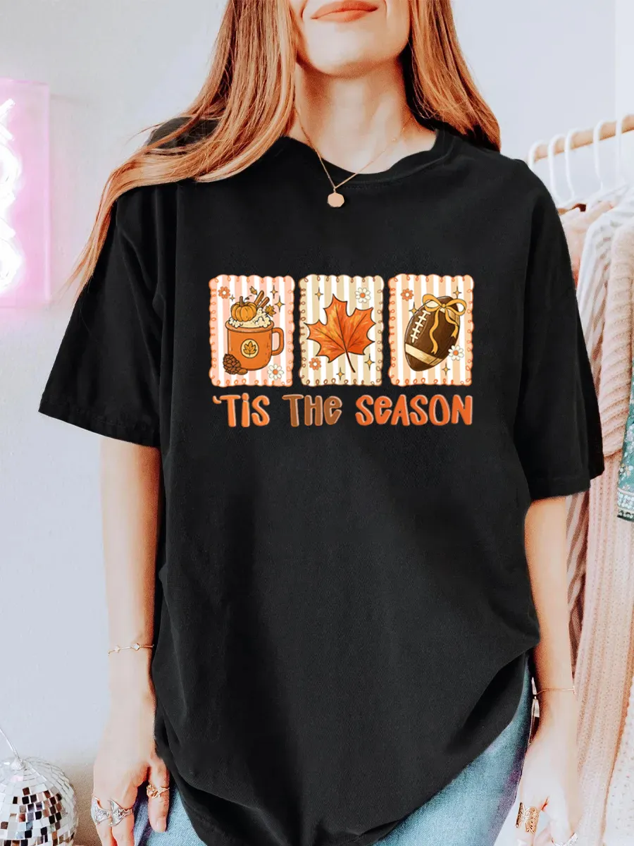 Vintage Tis The Season Oversize Graphic Tee