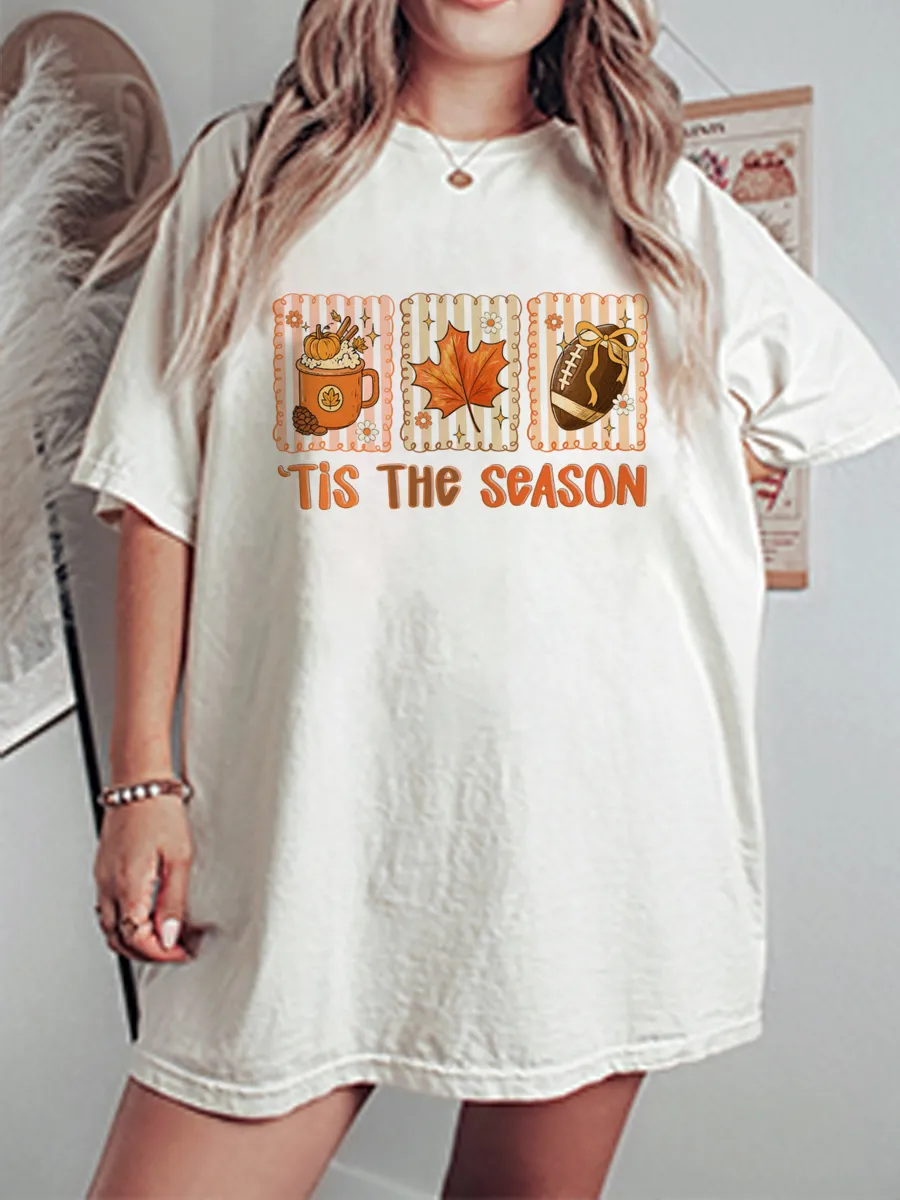 Vintage Tis The Season Oversize Graphic Tee