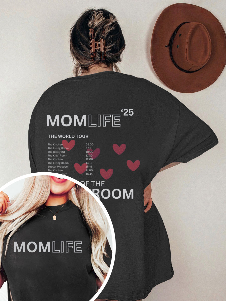 Vintage Mom For Concert Lover Oversize Graphic Tee