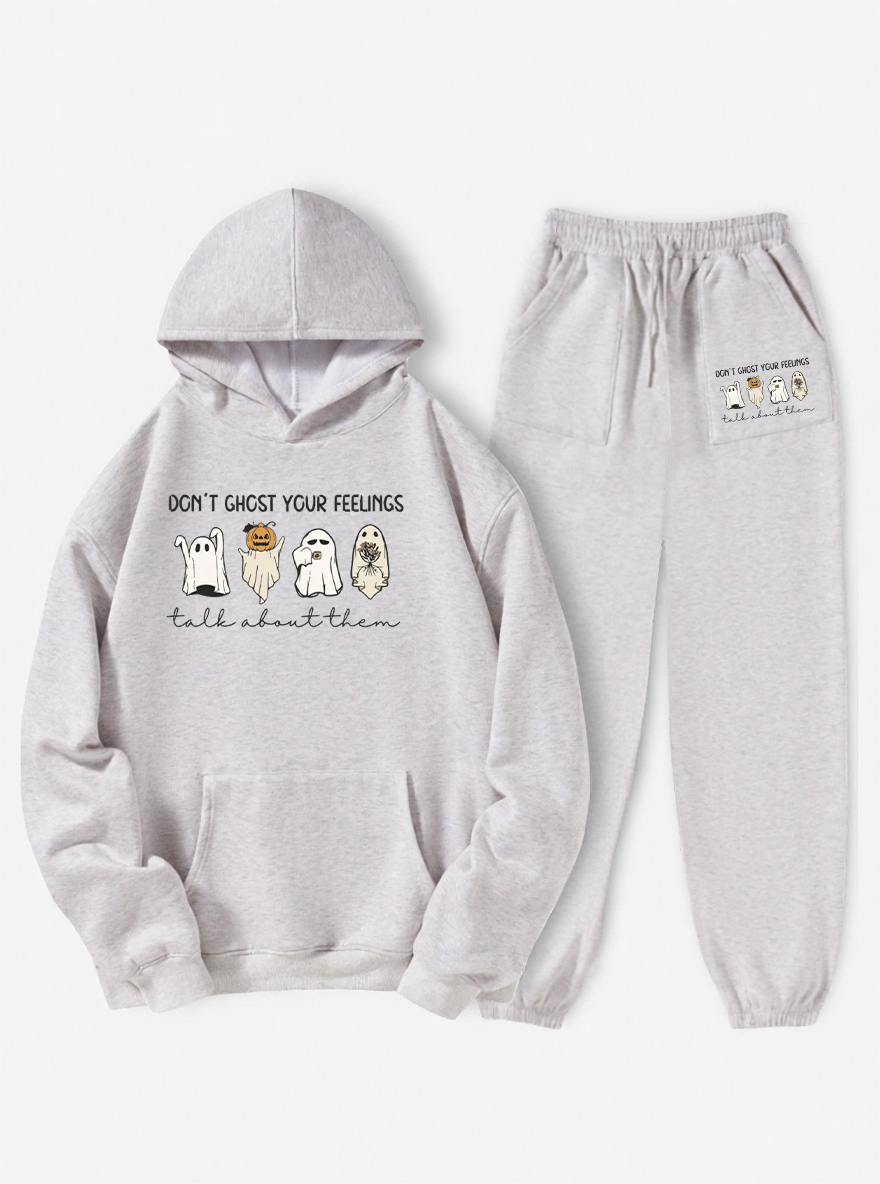 Vintage Mental Health Halloween Counselor Oversize Graphic Hoodie Suit