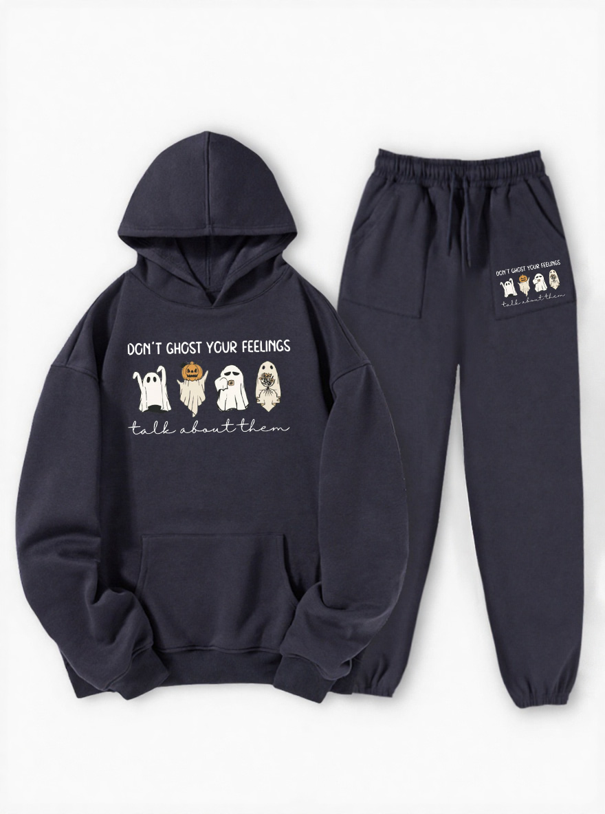 Vintage Mental Health Halloween Counselor Oversize Graphic Hoodie Suit