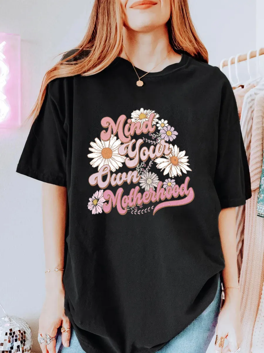Vintage Mind Your Own Motherhood Oversize Graphic Tee