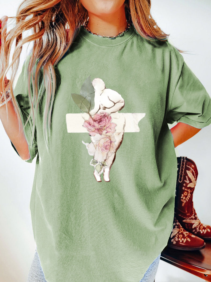 Vintage Becoming Love Oversize Graphic Tee