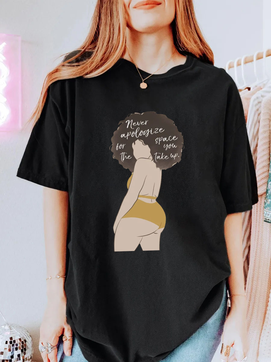 Vintage Woman Body Silhouette Oversize Graphic Tee