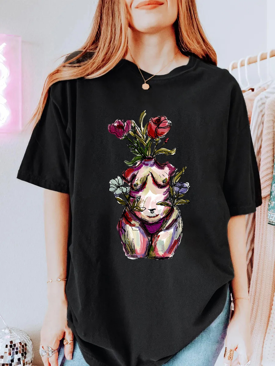 Vintage Curvy Oversize Graphic Tee