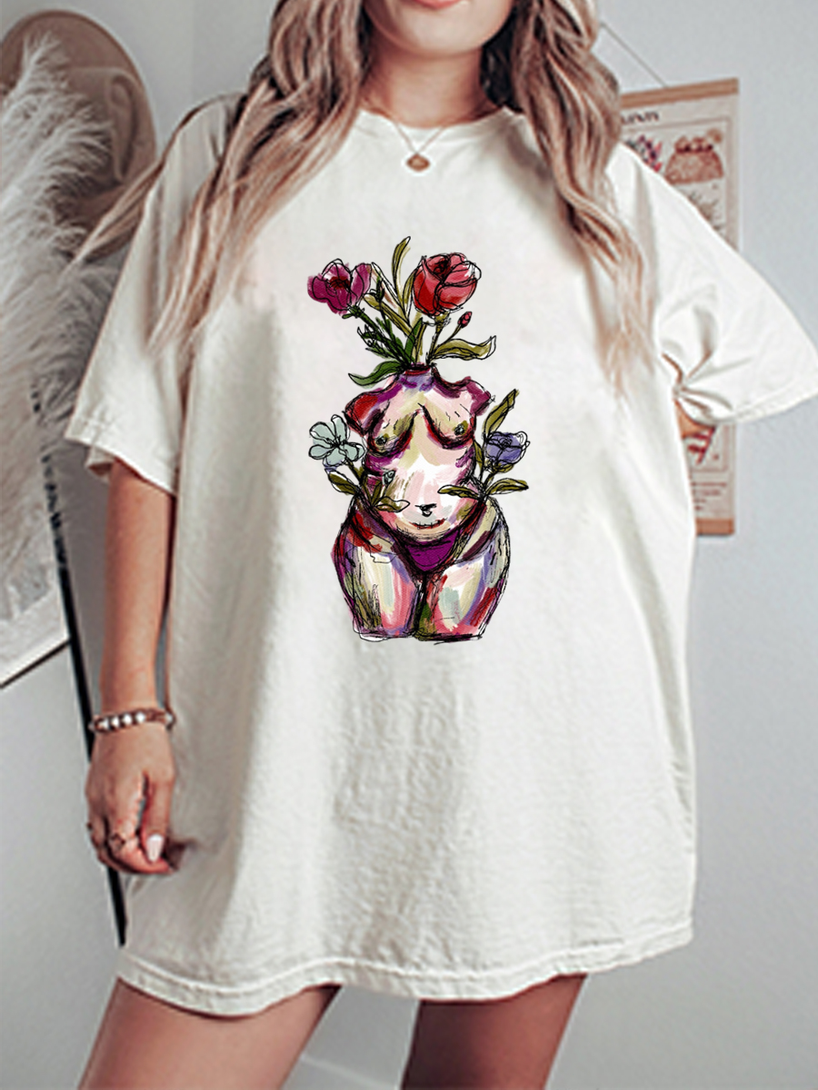 Vintage Curvy Oversize Graphic Tee