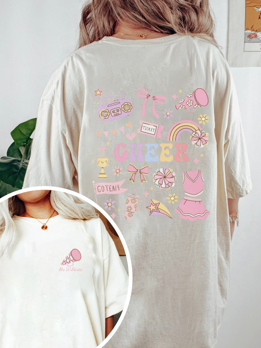 Vintage Cheer Mom Oversize Graphic Tee