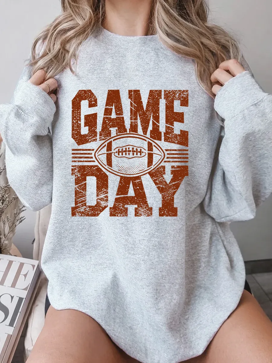 Vintage Game Day Oversize Graphic Sweatshirt