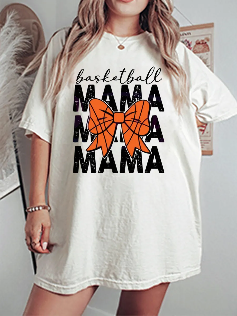 Vintage Basketball Mama Oversize Graphic Tee