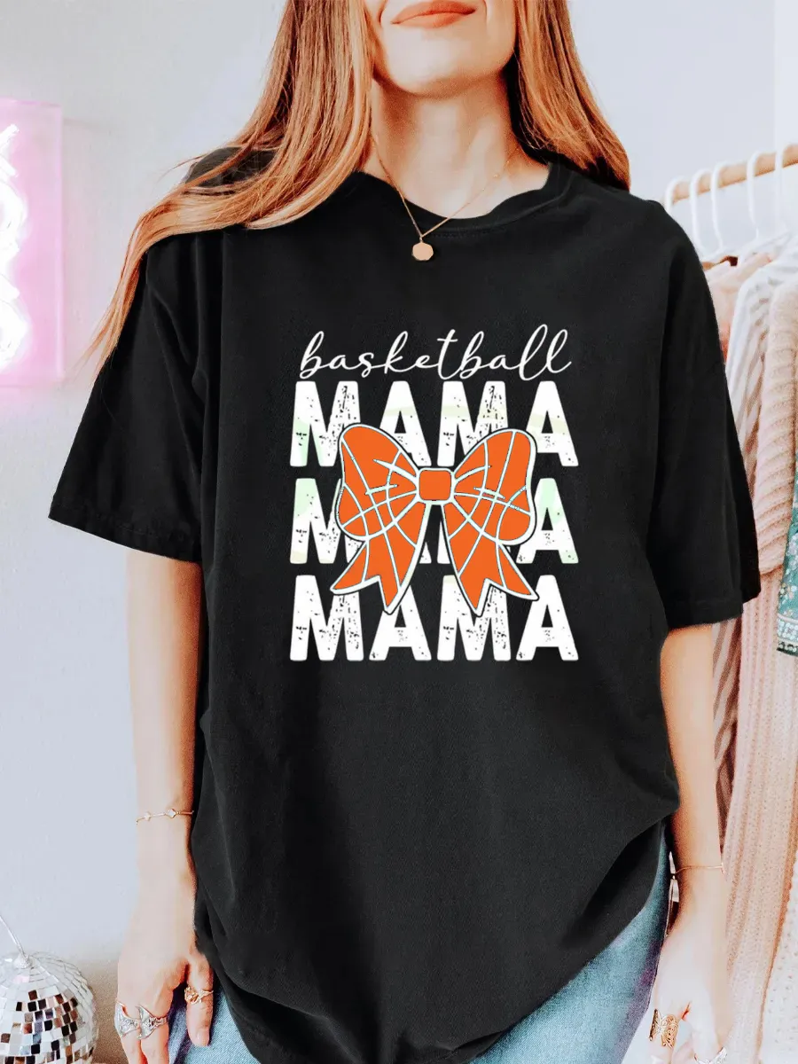 Vintage Basketball Mama Oversize Graphic Tee