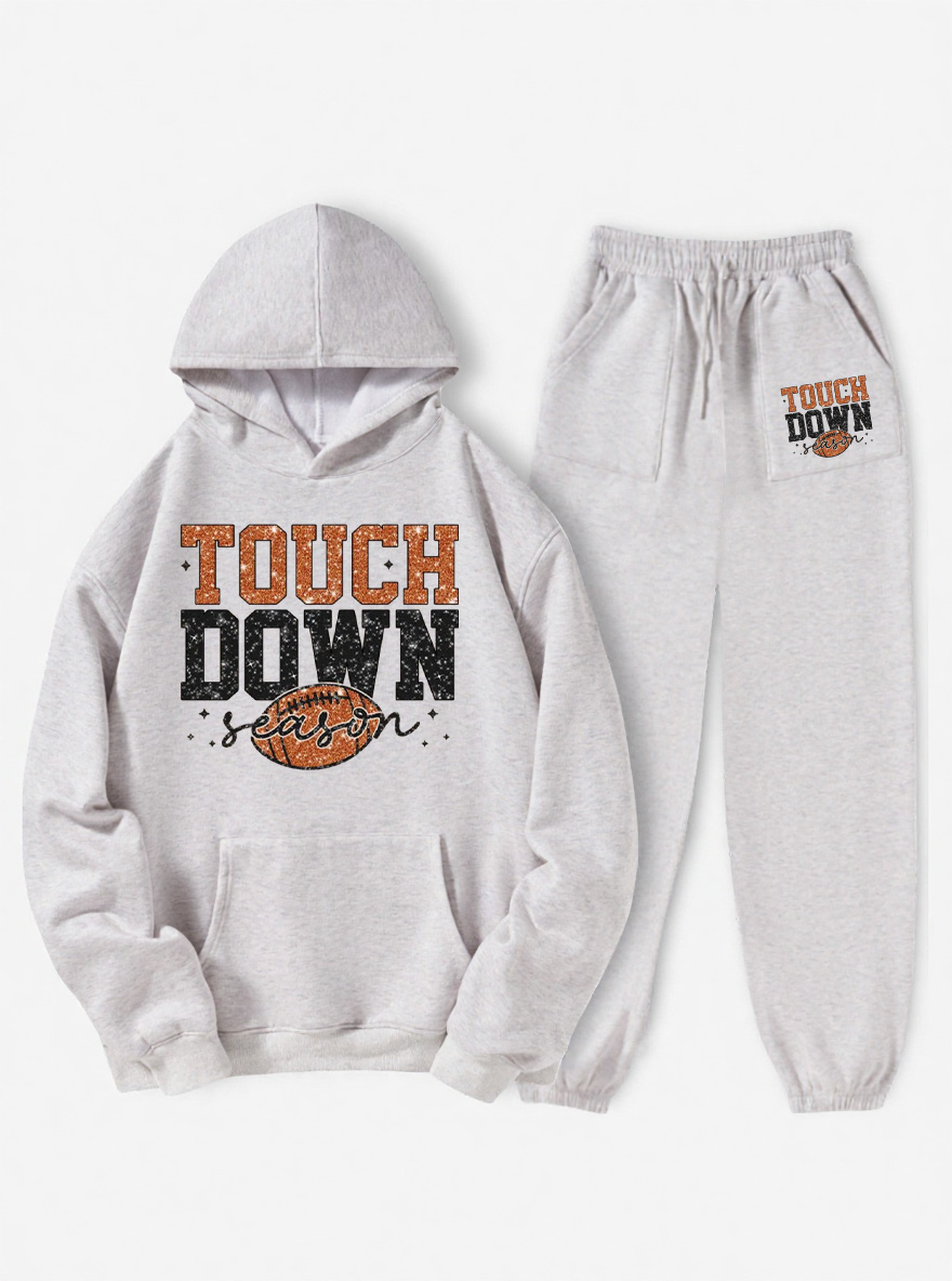 Vintage Touch Down Season Fleece Hoodie Suit