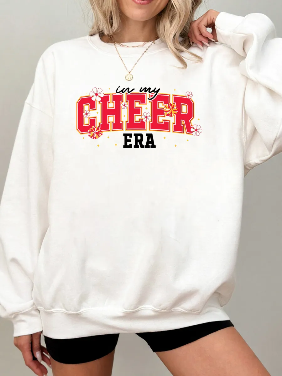 Vintage In My Cheer Era Oversize Graphic Sweatshirt