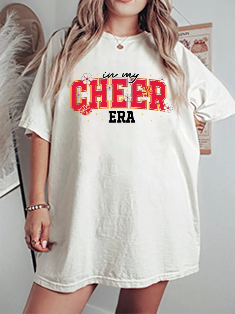 Vintage In My Cheer Era Oversize Graphic Tee