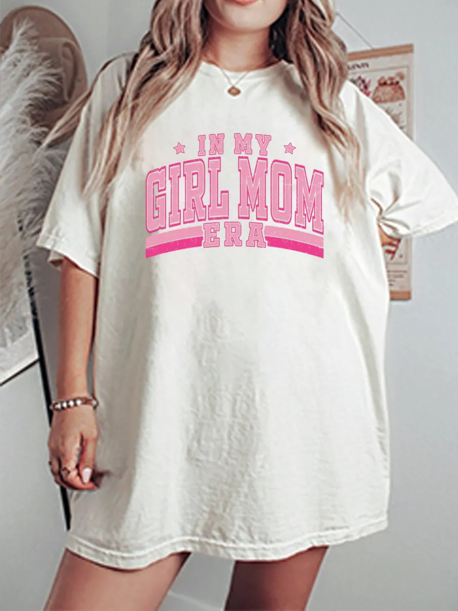 Vintage In My Girl Mom Era Oversize Graphic Tee