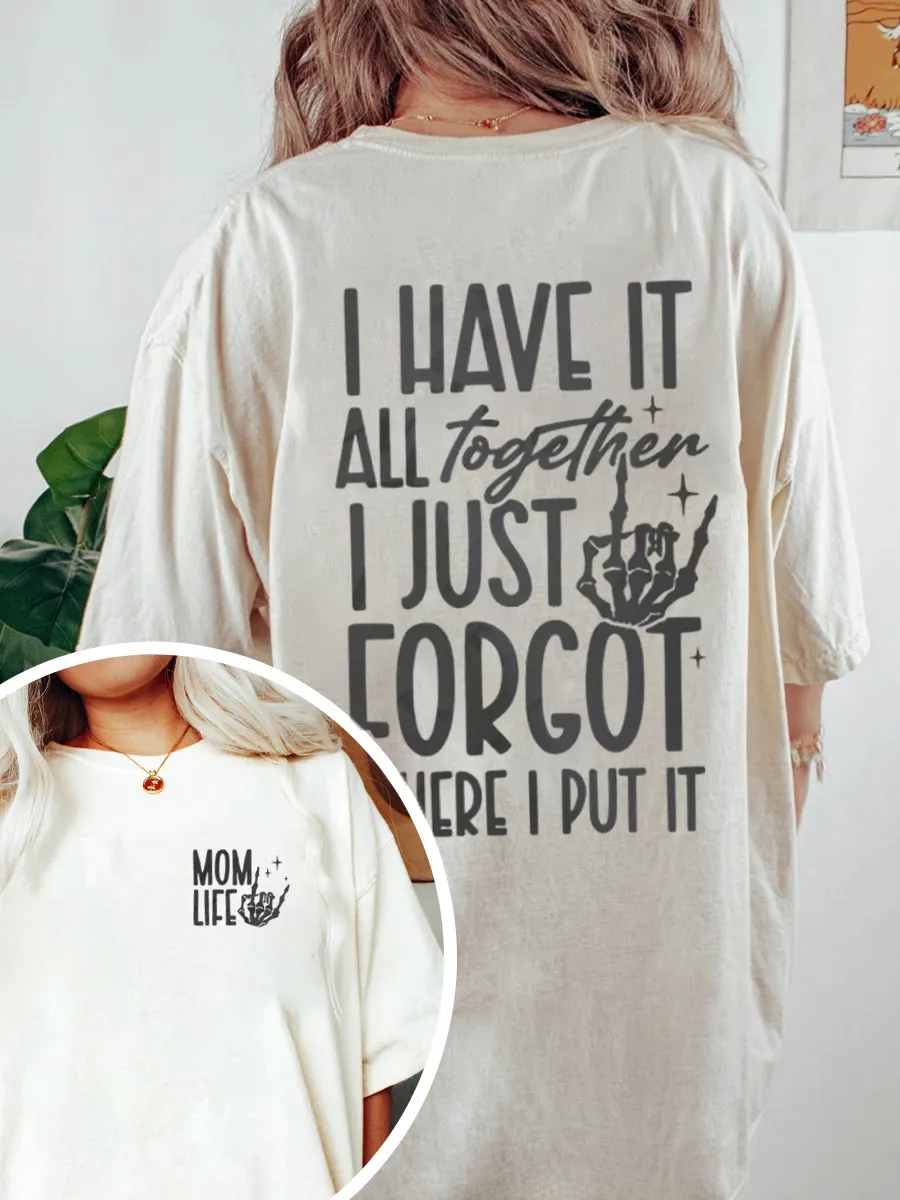 Vintage Mom Life Oversize Graphic Tee