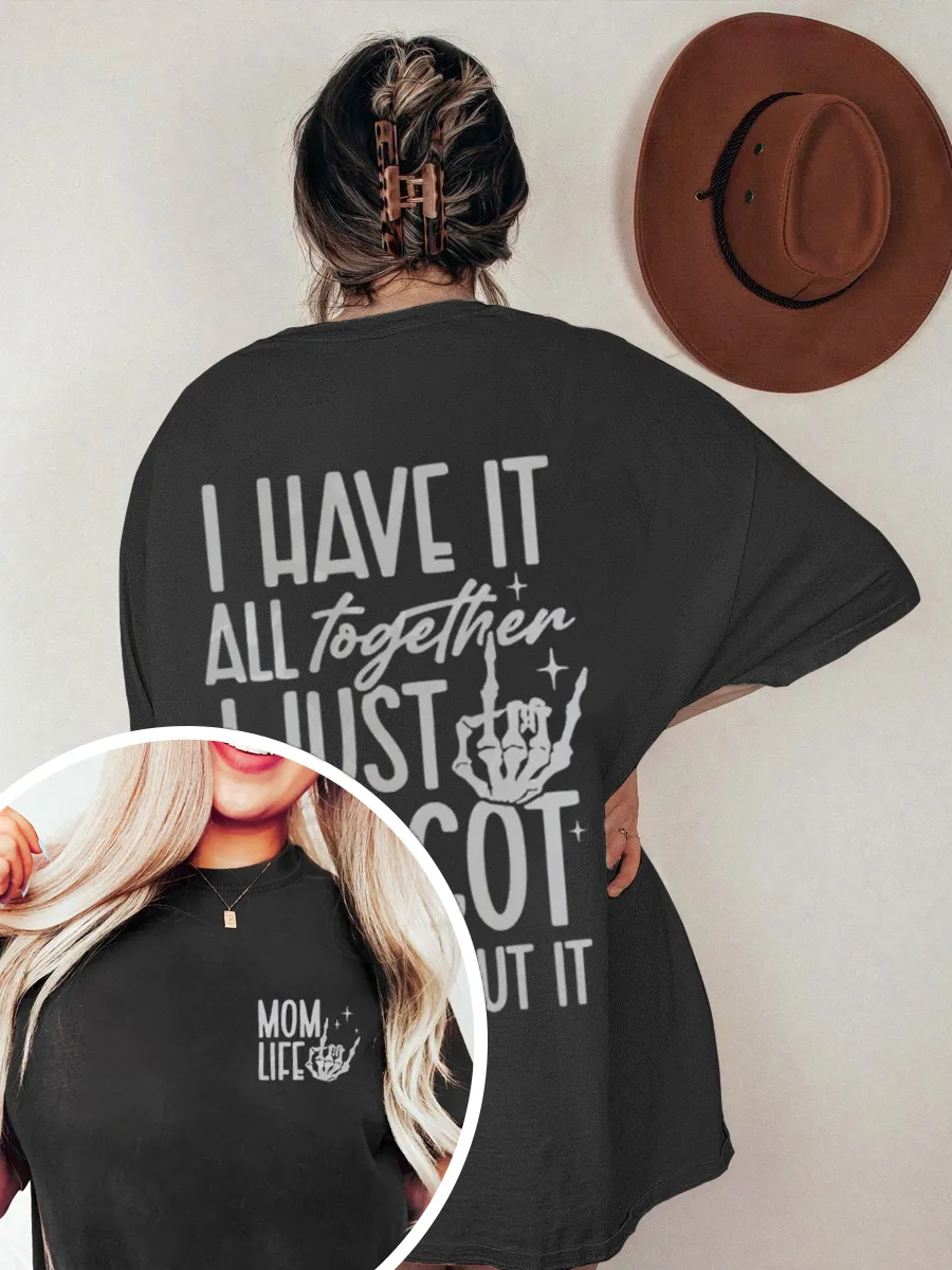 Vintage Mom Life Oversize Graphic Tee