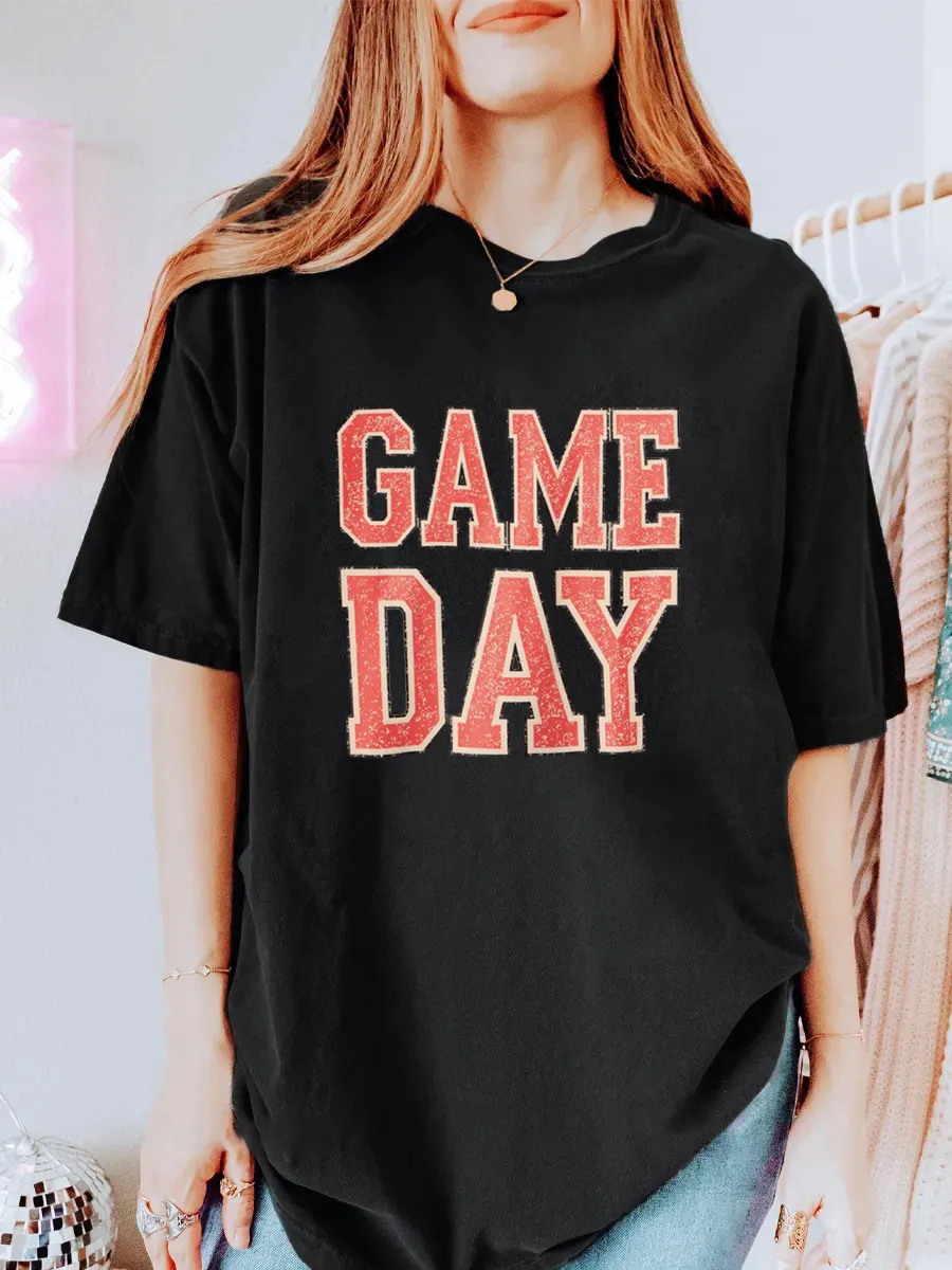 Vintage Game Day Oversize Graphic Tee