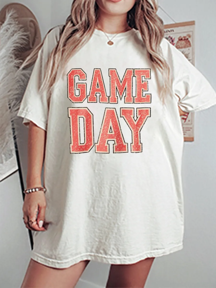 Vintage Game Day Oversize Graphic Tee