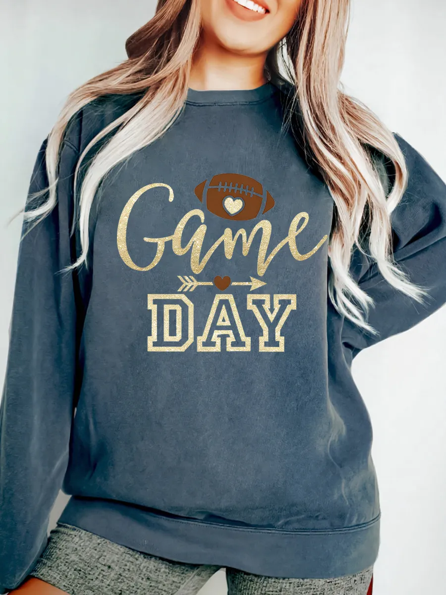 Vintage Game Day Oversize Graphic Sweatshirt