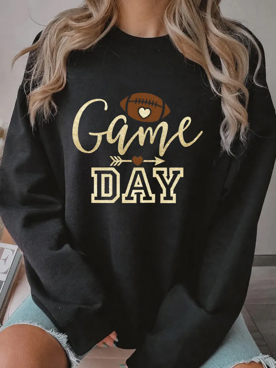 Vintage Game Day Oversize Graphic Sweatshirt