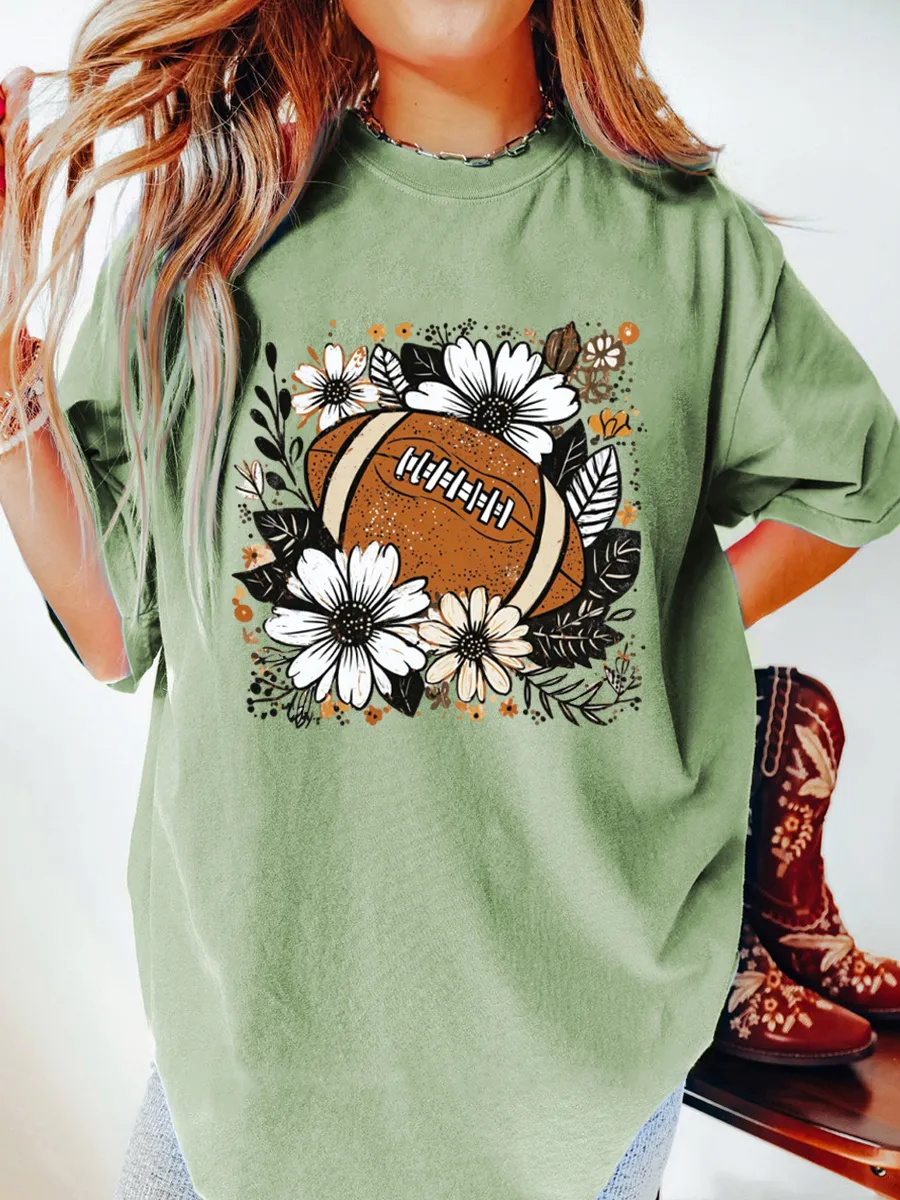 Vintage Game Day Vibes Oversize Graphic Tee