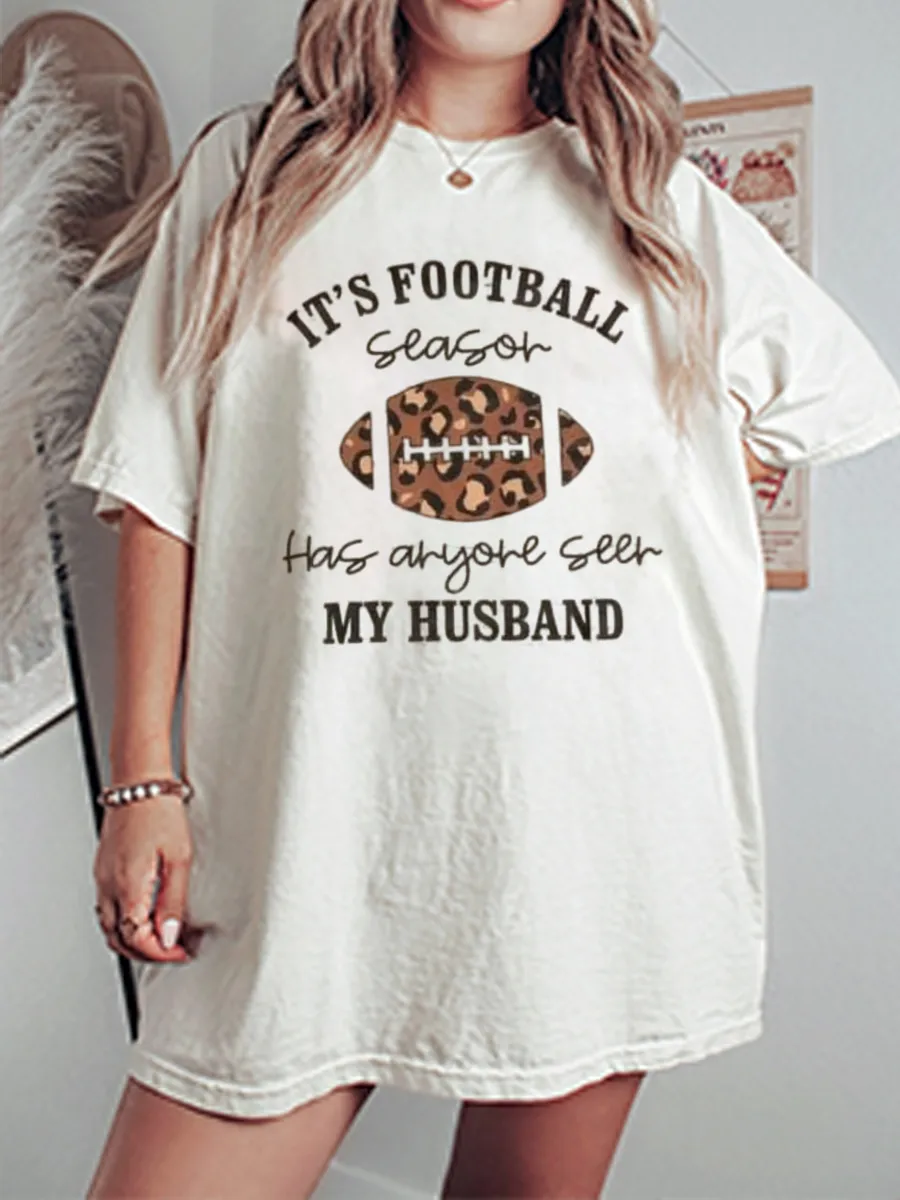 Vintage Football Oversize Graphic Tee