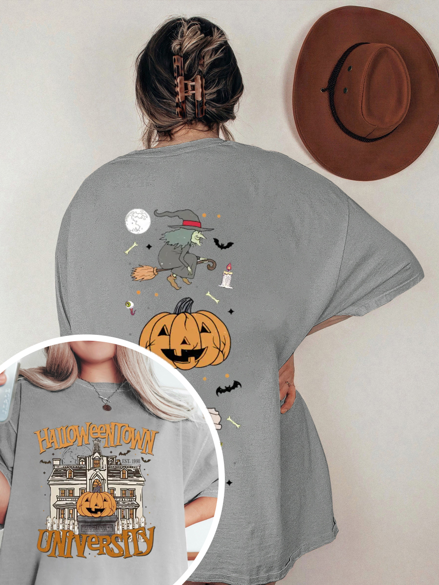 Vintage Halloween Town Est 1998 Oversize Graphic Tee