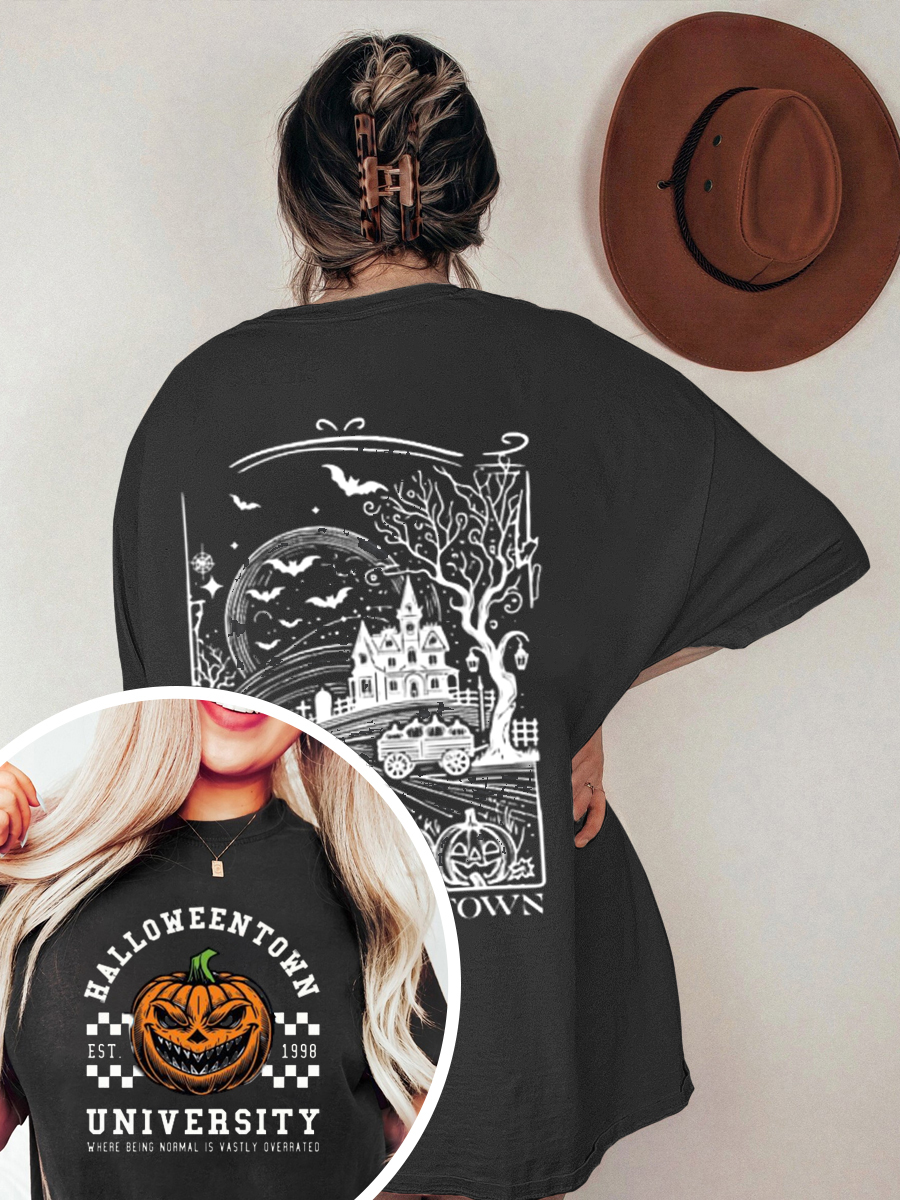 Vintage Halloweentown University Oversize Graphic Tee