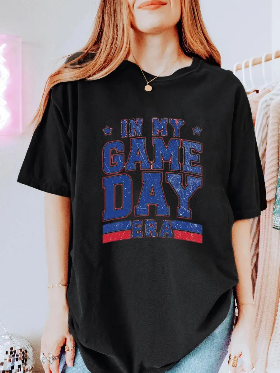 Vintage In My Game Day Era Oversize Graphic Tee
