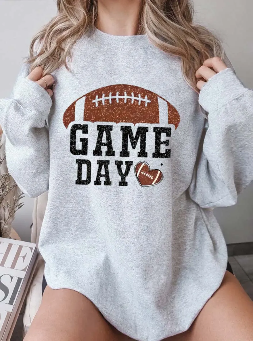 Vintage Game Day Oversize Graphic Sweatshirt