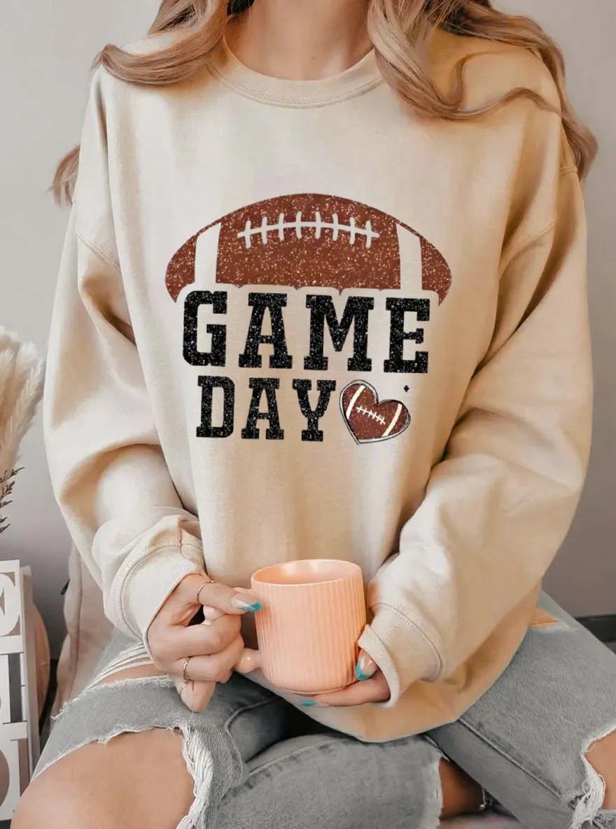 Vintage Game Day Oversize Graphic Sweatshirt