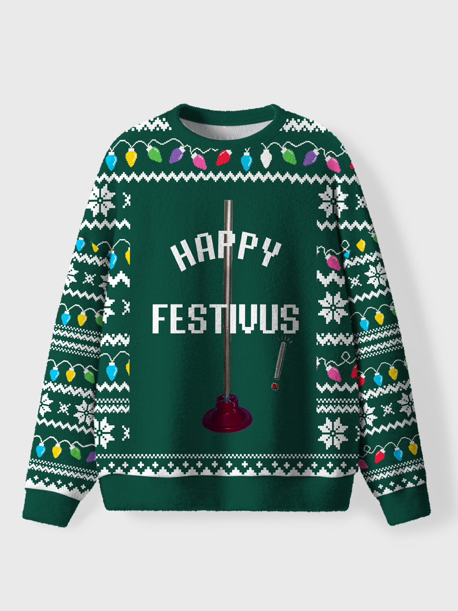 Vintage Happy Festivus Ugly Sweater