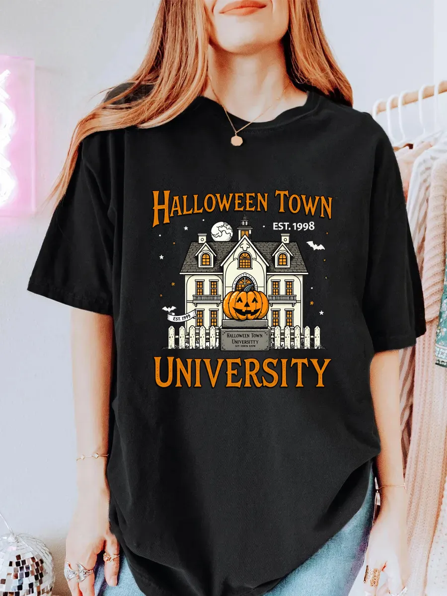 Vintage Halloween Town Oversize Graphic Tee