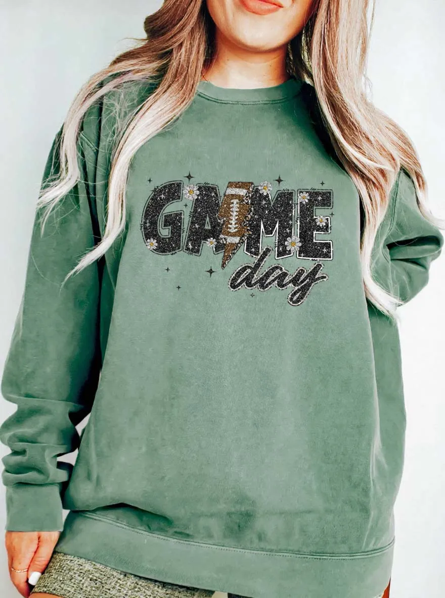 Vintage Game Day Oversize Graphic Sweatshirt