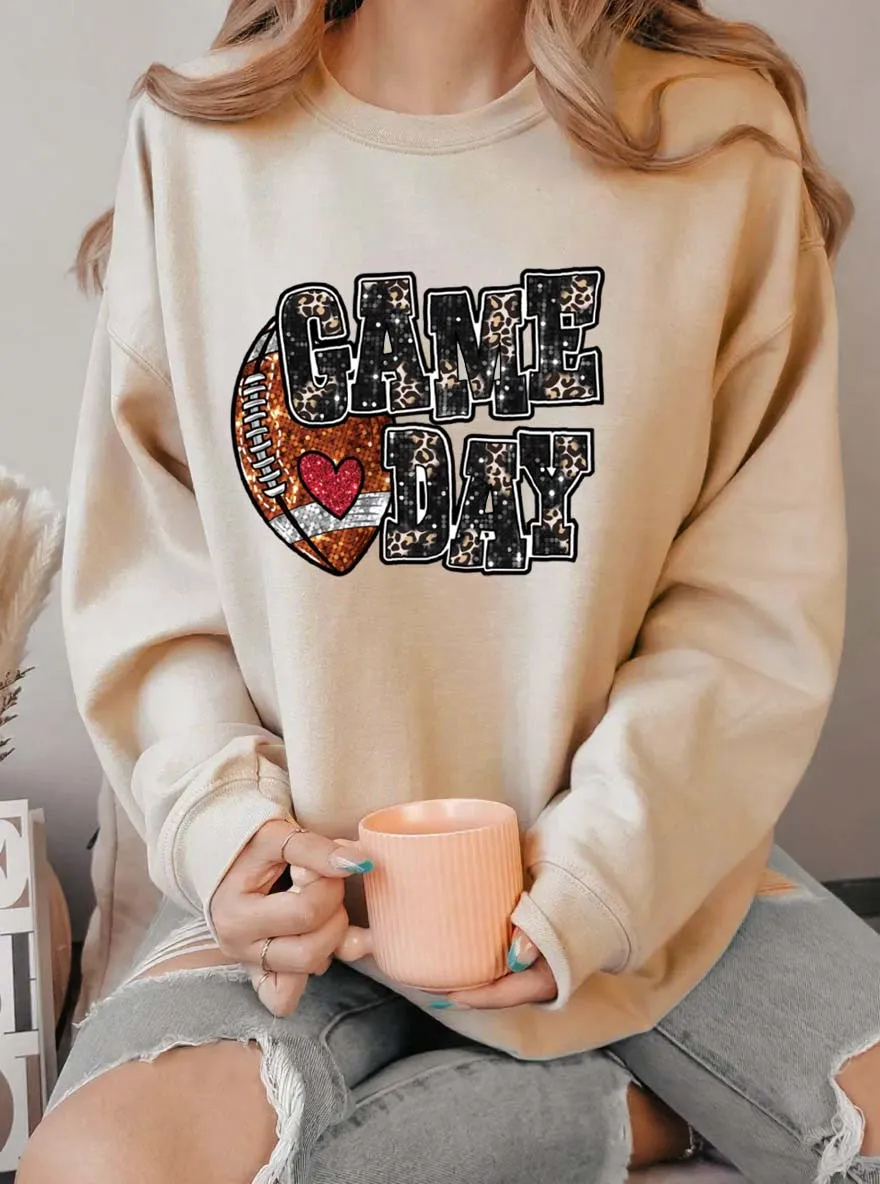 Vintage Game Day Oversize Graphic Sweatshirt
