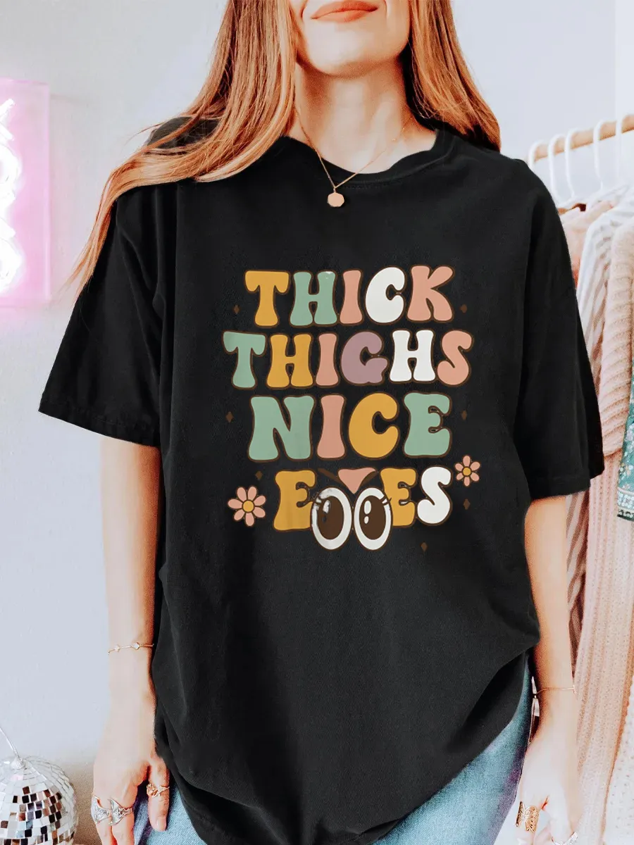 Vintage Thick Things Nice Eyes Oversize Graphic Tee