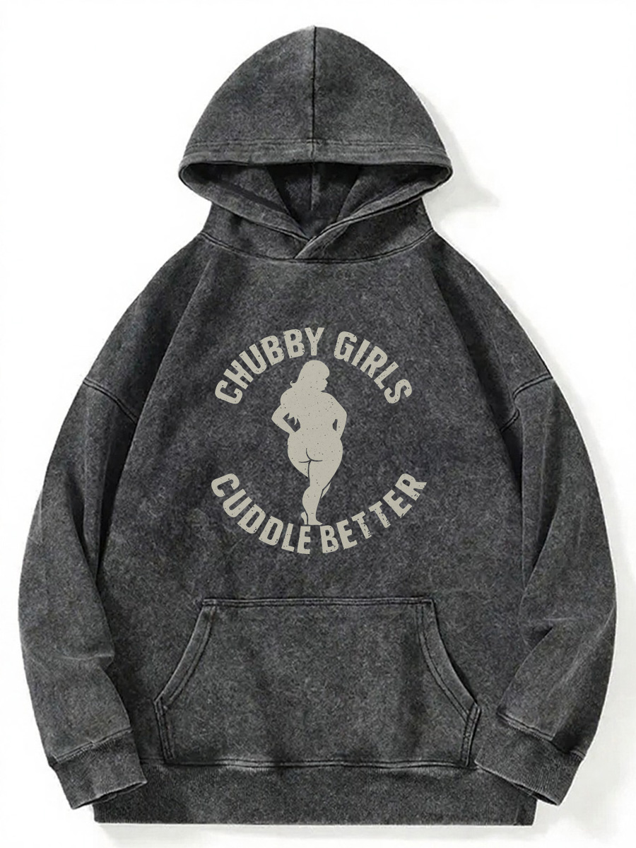 Vintage Chubby Girls Cuddle Better Washed Hoodie