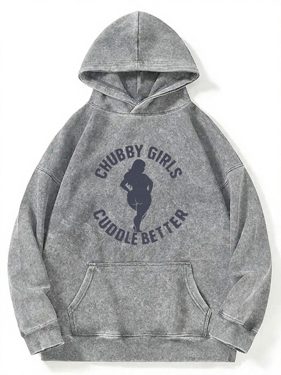 Vintage Chubby Girls Cuddle Better Washed Hoodie
