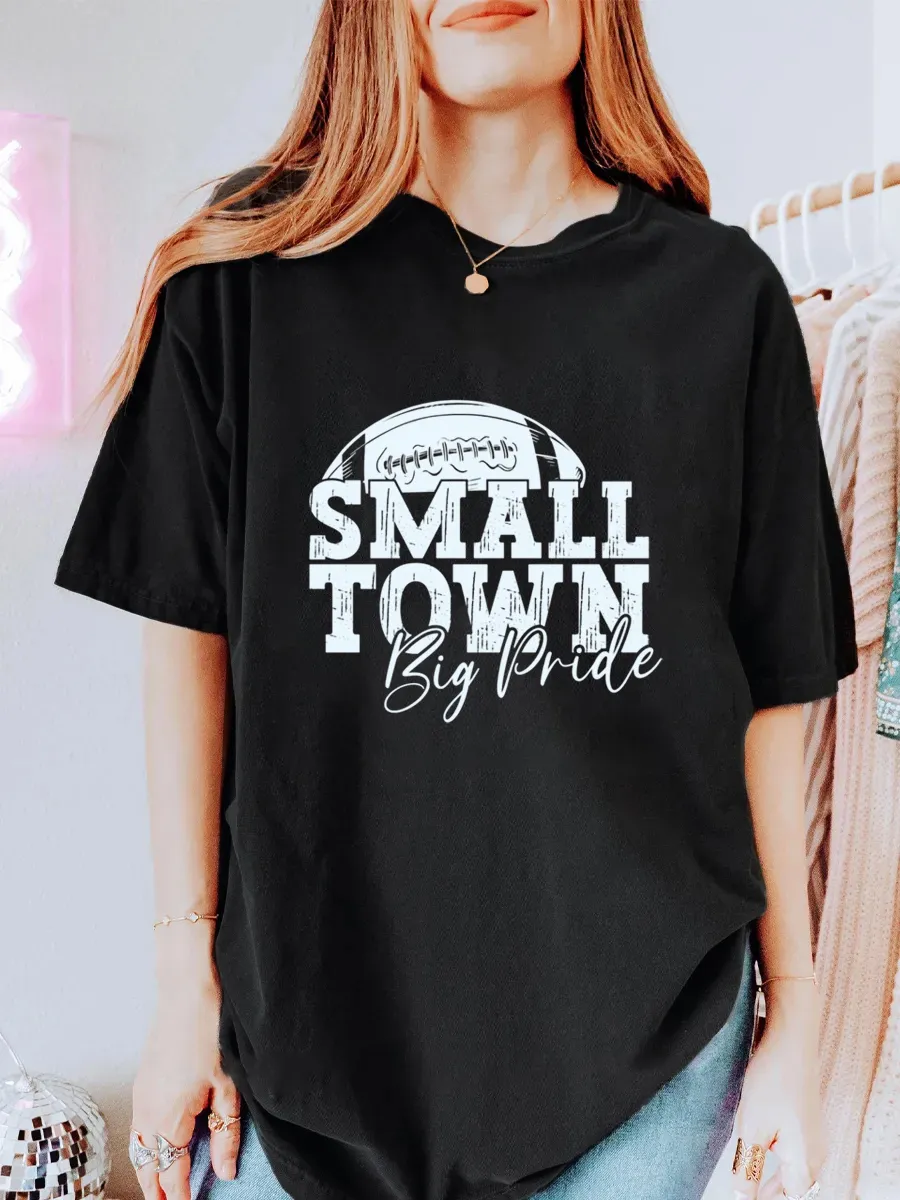 Vintage Small Town Big Pride Oversize Graphic Tee