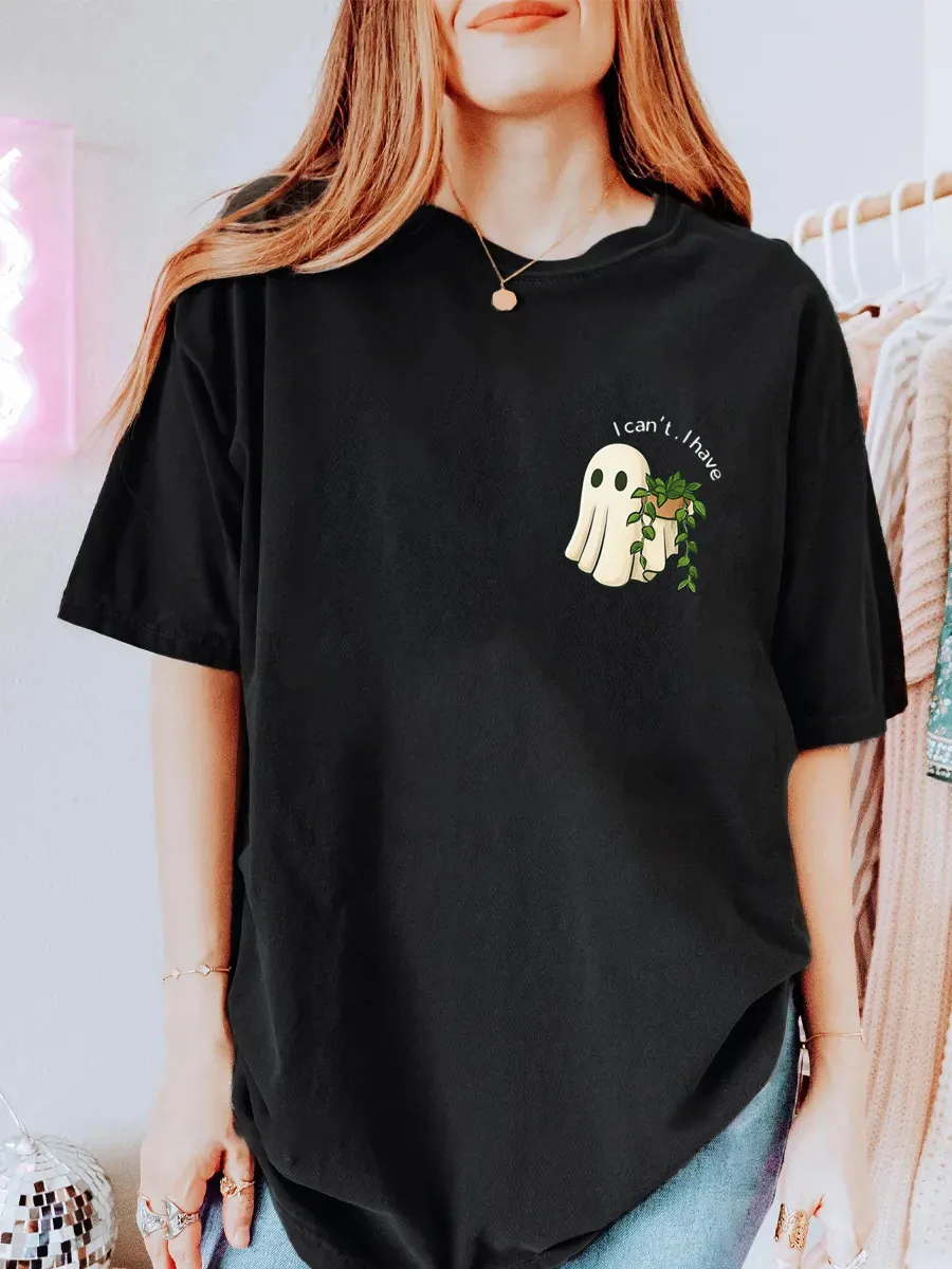 Vintage Plant Ghost Oversize Graphic Tee