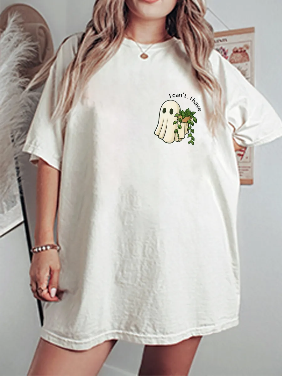 Vintage Plant Ghost Oversize Graphic Tee
